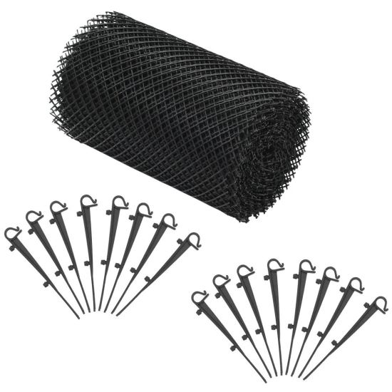 Plasa pentru protectie jgheaburi Strend Pro Mesh Rolled, latime 16cm, lungime 6m, 16 clipsuri