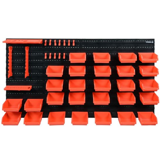Panou cu cutii organizatoare pentru accesorii, Vorel 79771, dimensiune 475 x 272 x 15 mm, 48 piese