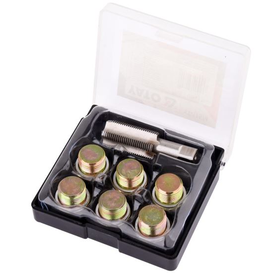 Kit pentru reparare filet busoane ulei Yato YT-17574, M20x1.5mm, 7 piese