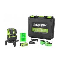 Set nivela laser cu acumulator, Strend Pro Premium HP-NT411G, linie incrucisata, 4V + 1H, verde, 50 m, ochelari, valiza, mira