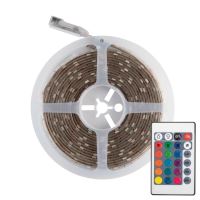 Banda Led multicolora Home RGB, 5m, IP44, 24W, 12V, 2000 lm, telecomanda