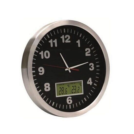 Ceas de perete cu termometru Home AWC 30T, diametru 30 cm