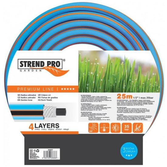 Furtun de gradina Strend Pro Premium Line, 4 straturi, 1/2", 25 m, 35 Bar
