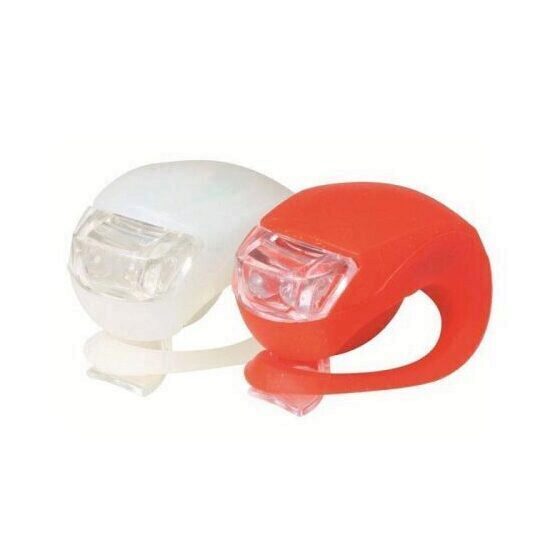 Set lumini pentru bicicleta, Home BV 10, silicon, led, alb si rosu