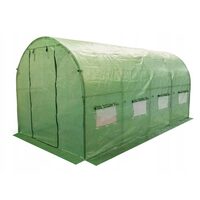Sera de gradina, 300x200x450 cm, structura Aluminiu, folie PE 140g/m² cu filtru UV4