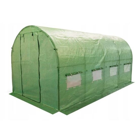 Sera de gradina, 300x200x450 cm, structura Aluminiu, folie PE 140g/m² cu filtru UV4