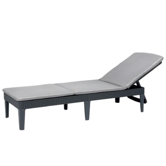 Sezlong pentru gradina Keter Allibert Jaipur, gri, 187.5 x 58.2 x 29 cm