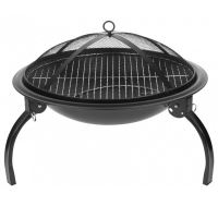 Gratar portabil Strend Pro Homfire, dimensiune 545x400mm, cu capac protectie