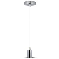 Pendul tavan, metal, Crom, fara bec, E27, dimensiune 36 x 60 mm