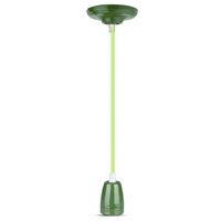 Pendul tavan, Portelan, fara bec, E27, 47 x 64 x 680 mm, Verde
