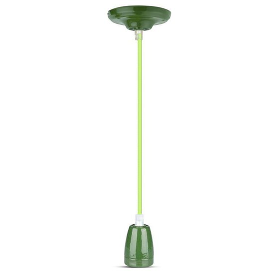 Pendul tavan, Portelan, fara bec, E27, 47 x 64 x 680 mm, Verde