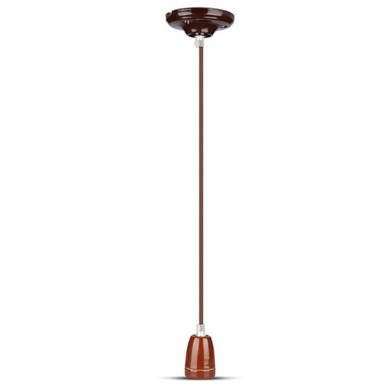 Pendul tavan, Portelan, fara bec, E27, 47 x 64 x 680 mm, Maro