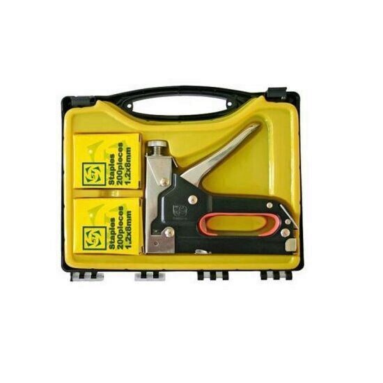 Capsator cu accesorii in trusa Strend Pro PRO S221, dimensiuni capse 4-14 mm, corp metalic