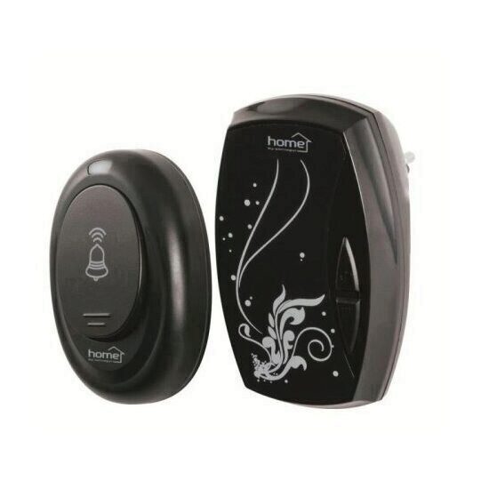 Sonerie fara fir Home DB 102AC, alimentare sonerie la priza 220 V, distanta max. 100 m, 36 melodii, Neagra