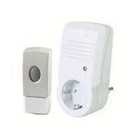 Sonerie fara fir Home DB 442, alimentare sonerie la priza, distanta max. 100 m, potentiometru, Alba