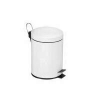 Cos de gunoi Strend Pro PD-19, Alb, capacitate 3 L, cu pedala