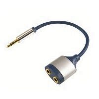 Cablu distribuitor pentru casti Home AC 16M, stereo, conectori auriti, lungime 0.15 m