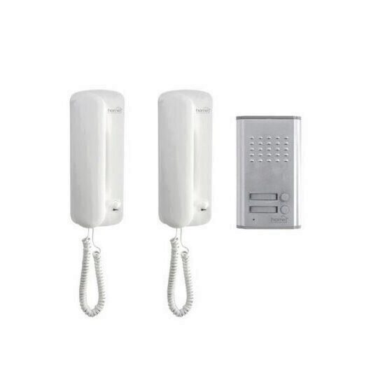 Set interfon cu 2 unitati de interior pentru 2 familii, Home DP 012