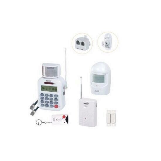 Alarmă pe infraroşu cu cod numeric, funcţie de apel telefonic şi telecomandă Home HS 70