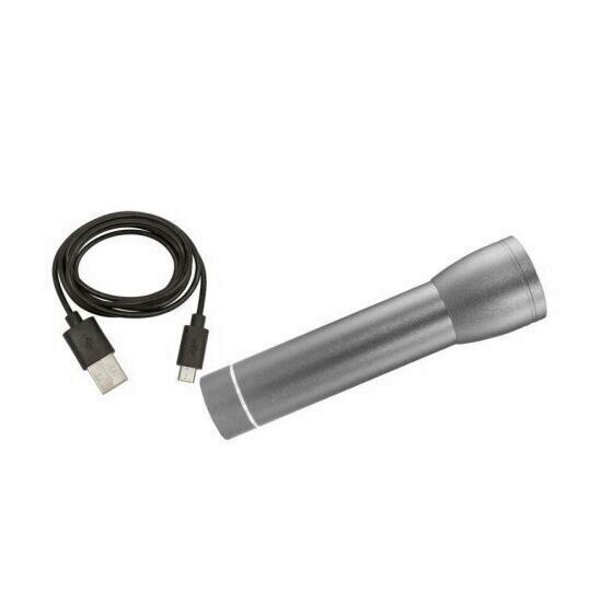 Acumulator extern universal Home PB 2600/SL, capacitate 2600 mAh, Argintiu, lanterna cu Led, carcasa aluminiu