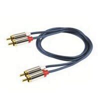 Cablu audio Home, 2 mufe metalice RCA - 2 mufe metalice RCA, lungime 1 m 