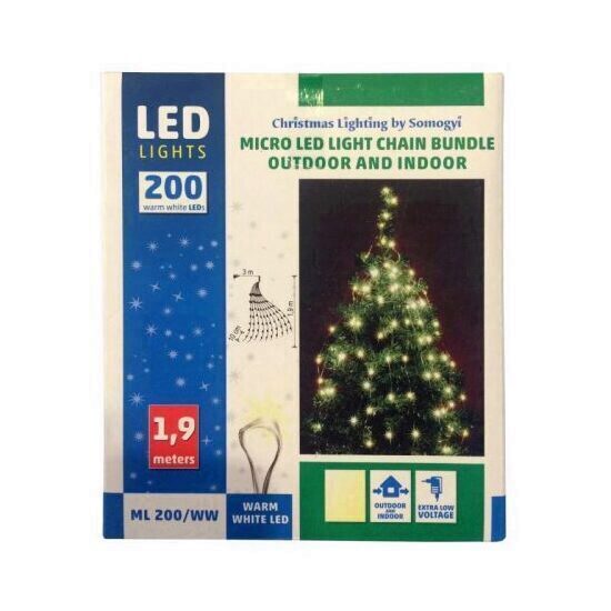 Instalatie luminoasa de exterior Home ML 200/WW, culoare alba calda, 200 leduri, IP44