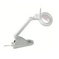 Lupa cu lampa tip led, Home NKL 022, marire x 12, talpa fixabila pe masa, Alba