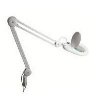 Lupa cu lampa tip led, Home NKL L05, marire x 3, fixare cu menghina, culoare alba