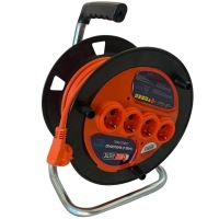 Prelungitor pe tambur Prel-50, 3x1.5mmp, 4xSchuko, lungime 50m