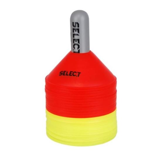 Set 24 de jaloane Select, pentru antrenamente, Rosu/Galben