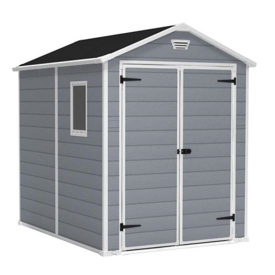 Casuta de gradina pentru unelte Keter Manor 6x8 DD, dimensiune 185.8 x 236.8 x 227 cm, protectie UV