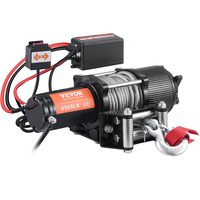 Troliu electric Vevor 12V, capacitate 2045 kg, Lungime cablu 12 m, Telecomanda, IP55