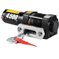 Troliu electric cu cablu sintetic Vevor 12V, capacitate 2045 kg, Lungime cablu 13 m, Telecomanda, IP55