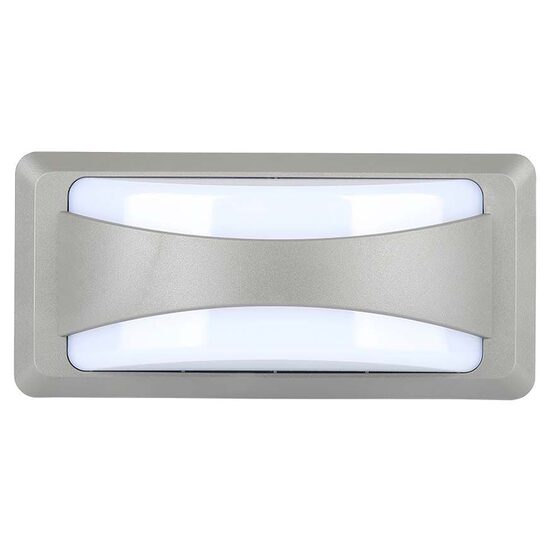 Aplica led pentru exterior, Argintie, 12W, IP65, 6400K, 1160 lm