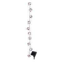 Ghirlanda luminosa solara Haushalt, cu 10 lampioane fotbal, LED, lumina calda, 510 cm