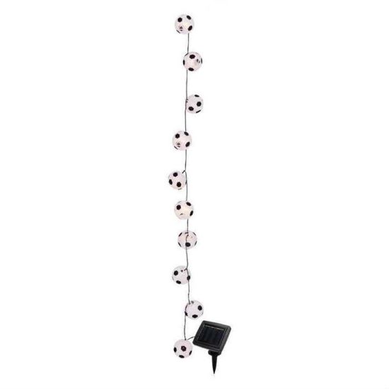 Ghirlanda luminosa solara Haushalt, cu 10 lampioane fotbal, LED, lumina calda, 510 cm