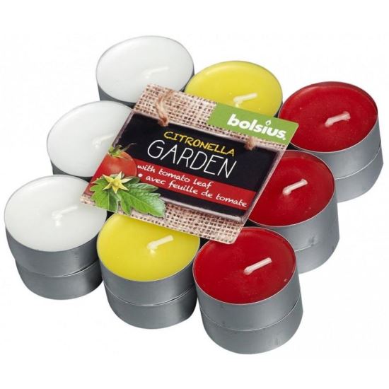 Set 18  lumanari pastila, Bolsius Tomato Citronella, parfumate, anti-tantari