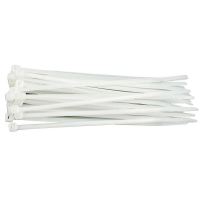 Set 50 coliere plastic pentru prindere, Strend Pro CT66BW, albe, 400x4.8 mm