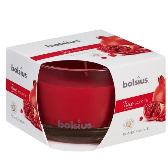 Lumanare parfumata Bolsius Jar True Scents 63/90 mm, Rodie