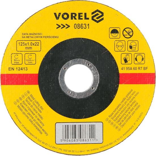 Disc pentru taiat inox Vorel 08631, dimensiune 125x1.0x22mm