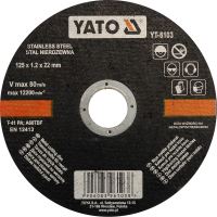 Disc taiat inox, Yato YT-6103, diametru 125 mm, grosime 1.2 mm