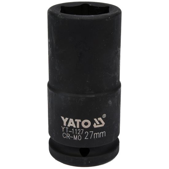 Cheie hexagonala tubulara de impact Yato YT-1127, prindere 3/4", 27 mm 