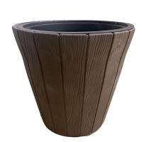 Ghiveci decorativ cu vas interior Strend Pro Wood, Maro, 54L