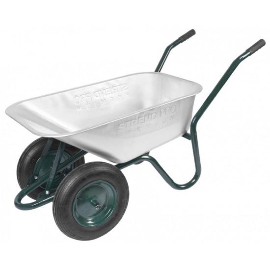 Roaba Strend Pro Premium Fortis D-12, cuva zincata, 2 x roata gonflabila, 100 l, max 200 kg