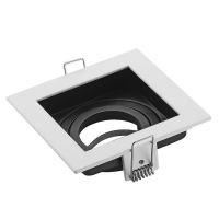 Rama patrata pentru spoturi Petunya-1 White, MR16, culoare Alba, 100x100mm, Aluminiu