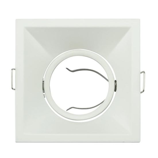 Rama patrata pentru spoturi Meyan-S White, MR16, culoare alba, 90x90mm, Aluminiu