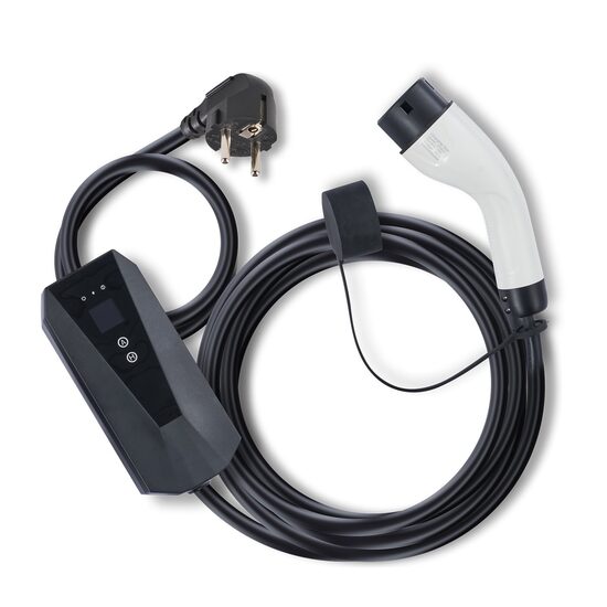 Incarcator portabil EV VEVOR, TYPE 2, 16A, Cablu de incarcare 7.5 m, Schuko, 3.7 kW geanta de transport, IP66, Wi-Fi