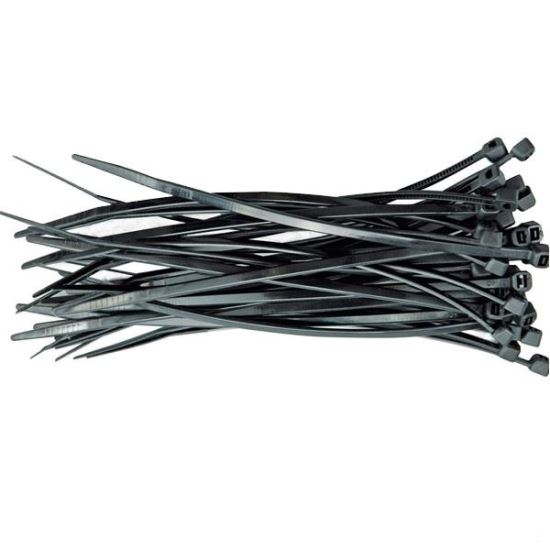 Set 100 coliere din plastic Vorel 73893, 150X2.5mm, negru