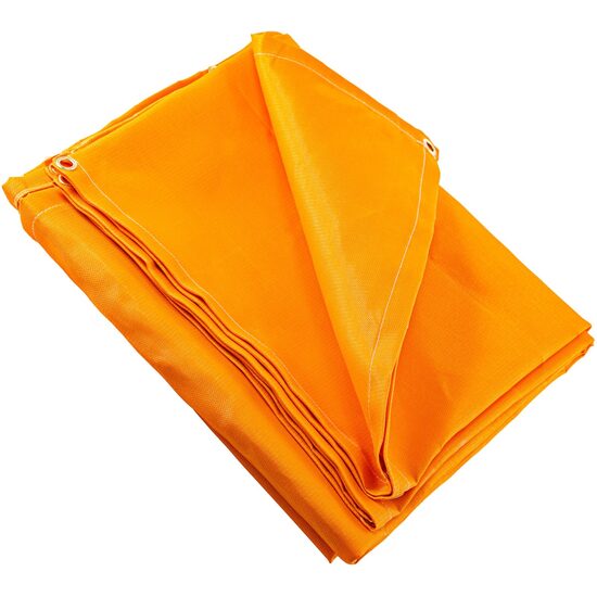 Perdea sudura impotriva scanteilor Vevor 240x305 cm, fibra de sticla, fara cadru, portocalie, inele de agatare