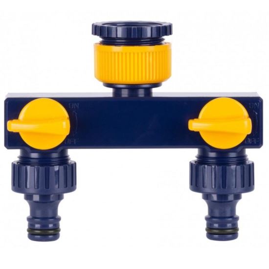 Splitter furtun Strend Pro Garden, 3/4-1”, comutator on/off, 2 cai